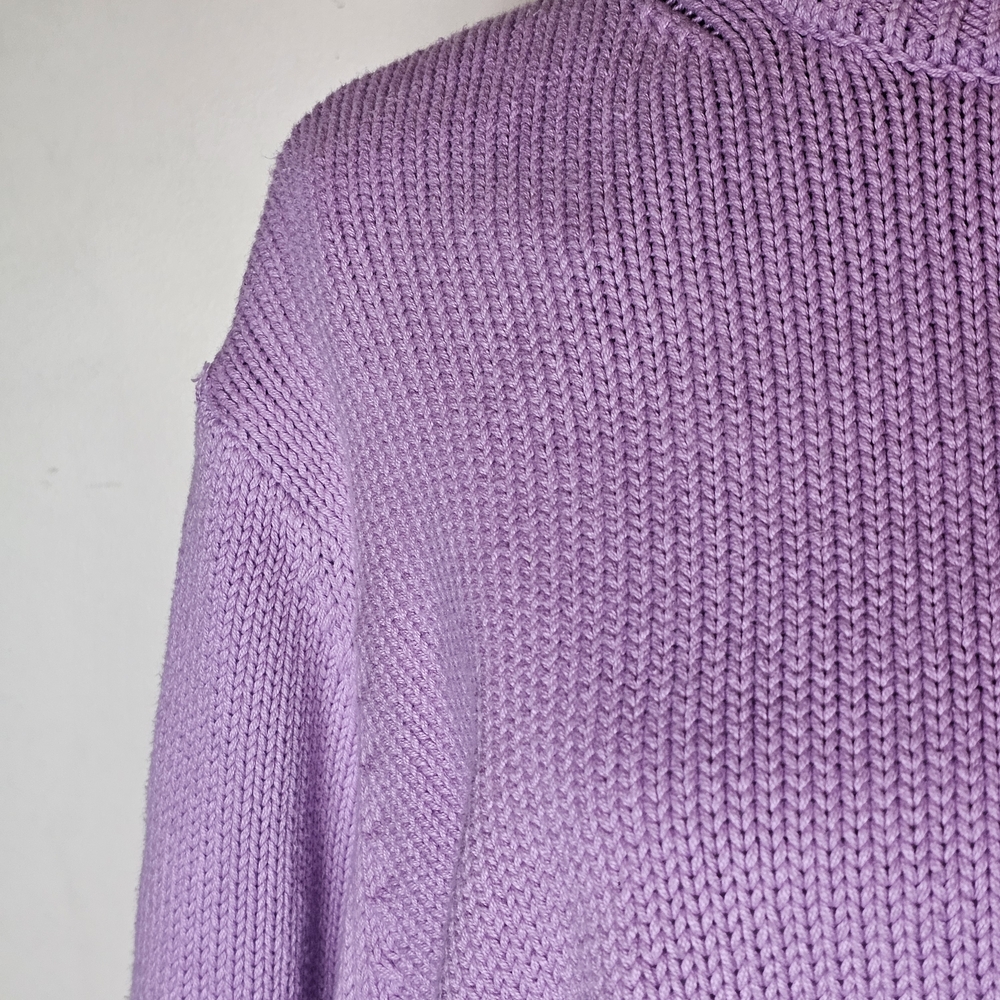 Tuckernuck Aiden Cropped Purple Sweater - Women's Size XL - Preppy Cozy NWT - Picture 5 of 11